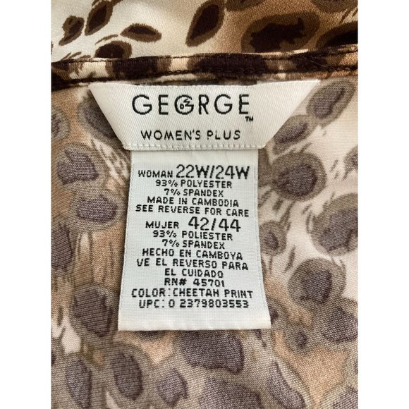 George Women's Plus Animal Print Blouse - SIze 22/24W - Picture 4 of 4